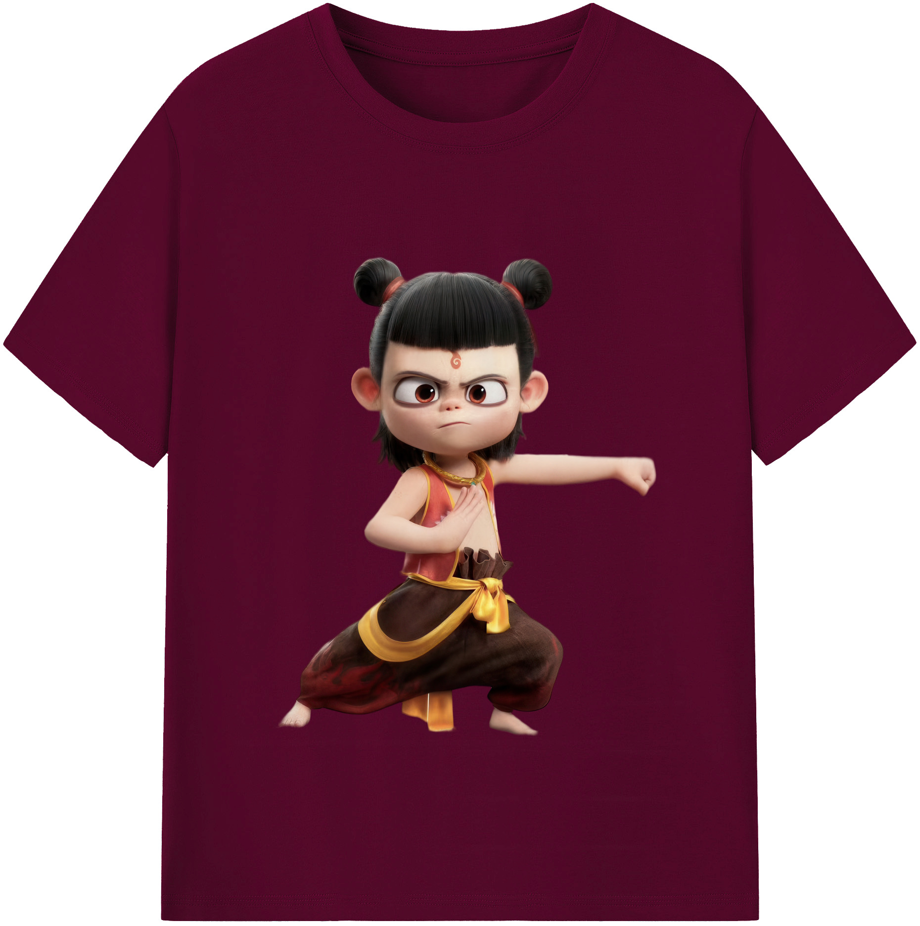 （画像用） Ne Zha 2 ナタ 魔童の大暴れ レディースカジュアルプリントTシャツ（綿100％）